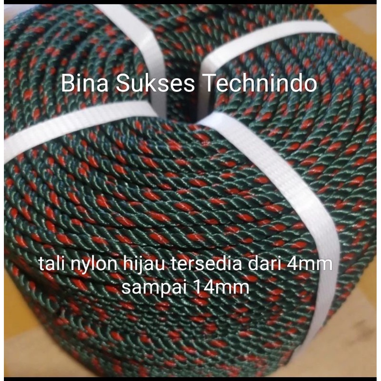 Jual Tali Nylon Mm Tali Tambang Plastik Tali Nilon Hdpe Tali Hijau Shopee Indonesia