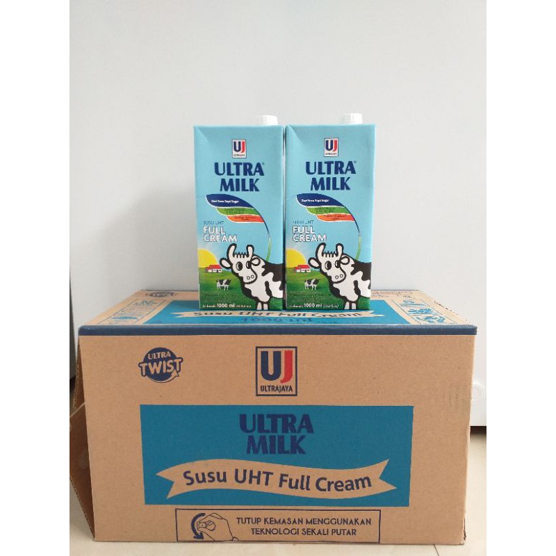 Jual Susu Ultra Milk Full Cream 1 Liter 1 Dus Shopee Indonesia 7087