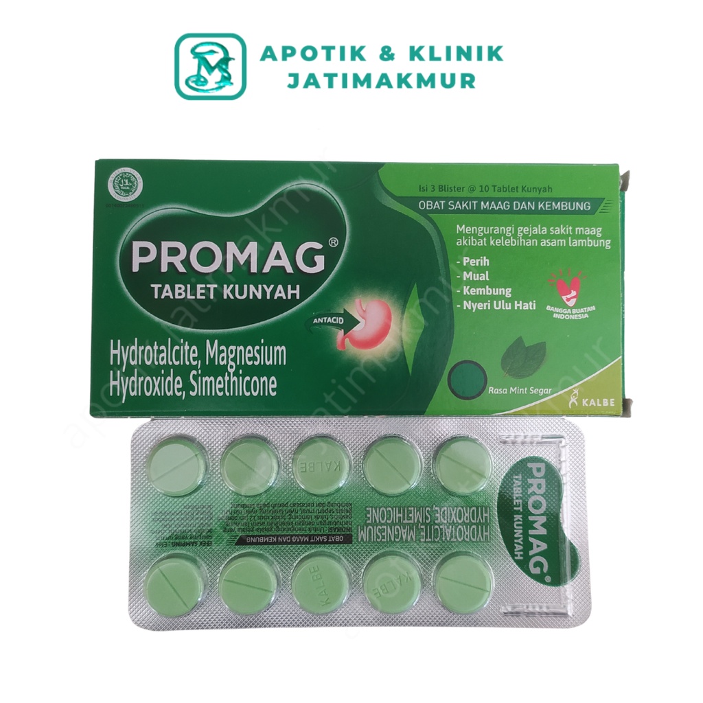 Jual Promag Obat Kunyah 1 strip/10 tablet | Shopee Indonesia