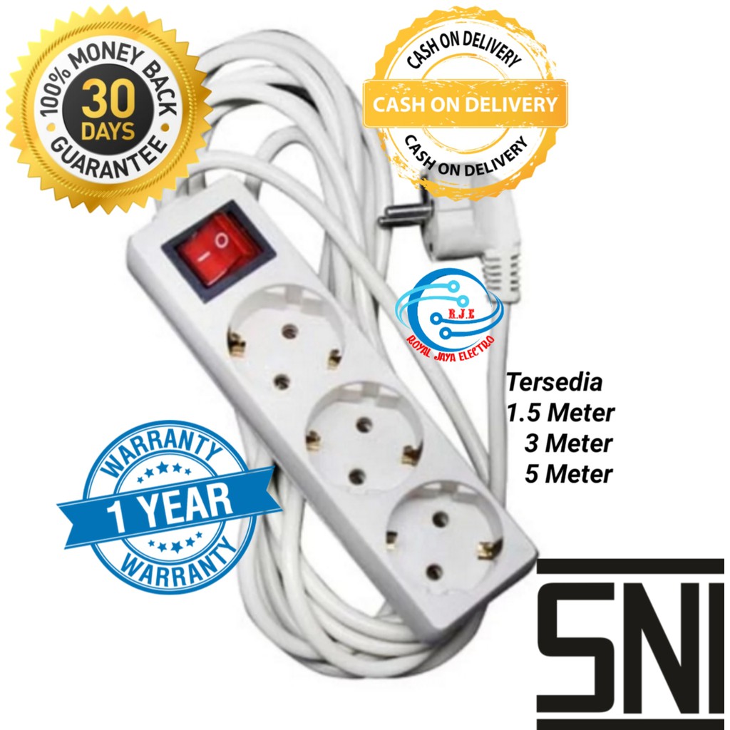 Jual TERMINAL STOP KONTAK LISTRIK 3 LUBANG COLOKAN KABEL TEMBAGA ASLI