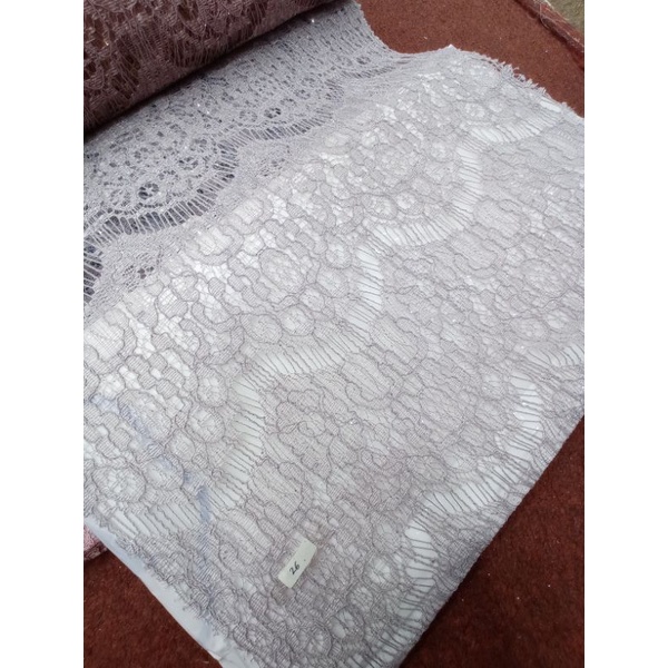 Jual Kain Brokat Renda Gliter / Kain Renda Garis Grade A Gliter ...