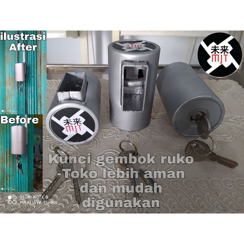 Jual gembok ruko/ security lock folding gate/gembok ruko anti maling ...