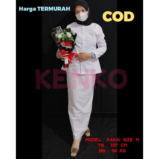 Jual Setelan Rok Sepan Perawat Putih, Seragam Bidan Putih Dinas Rok