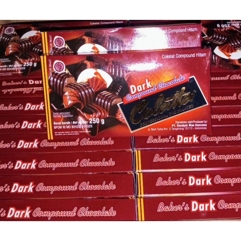 Jual Coklat Batang Colatta 250gr / Cokelat Hitam Compound 250gr/ Dark ...