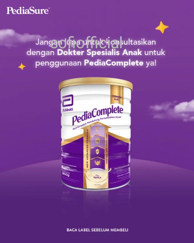 Jual Pediasure / Pediacomplete vanila 380 gr ( pediasure complete ...