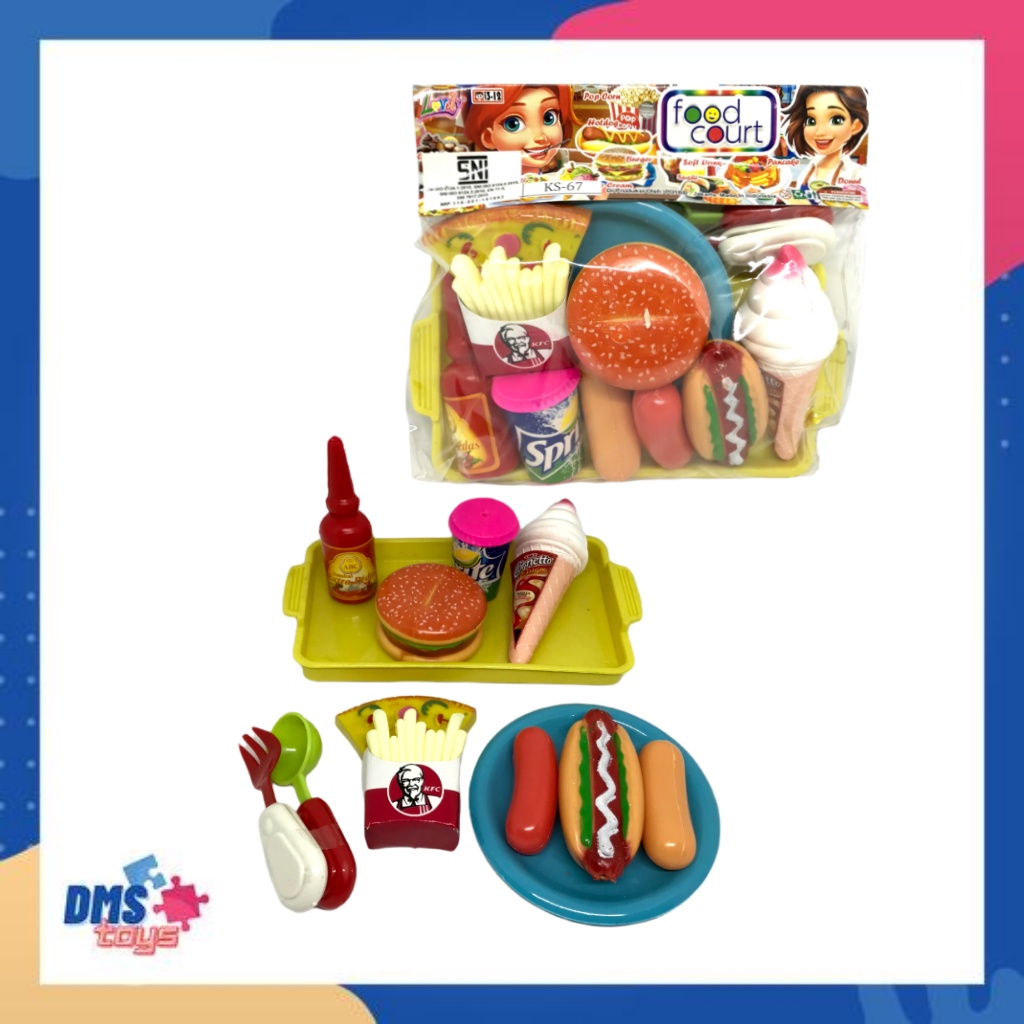 Jual DMStoys Mainan Anak Masak Masakan Food Court Burger KFC KS67 ...