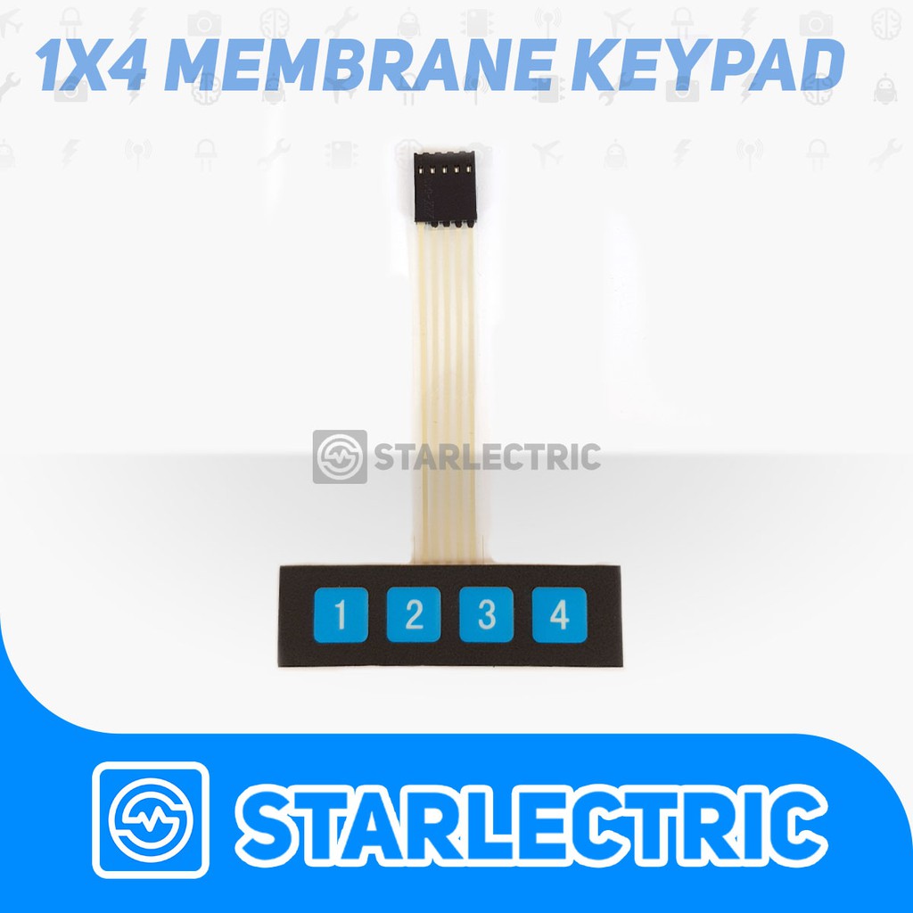 Jual Membrane Keypad 1x4 Button 4 Arduino | Shopee Indonesia