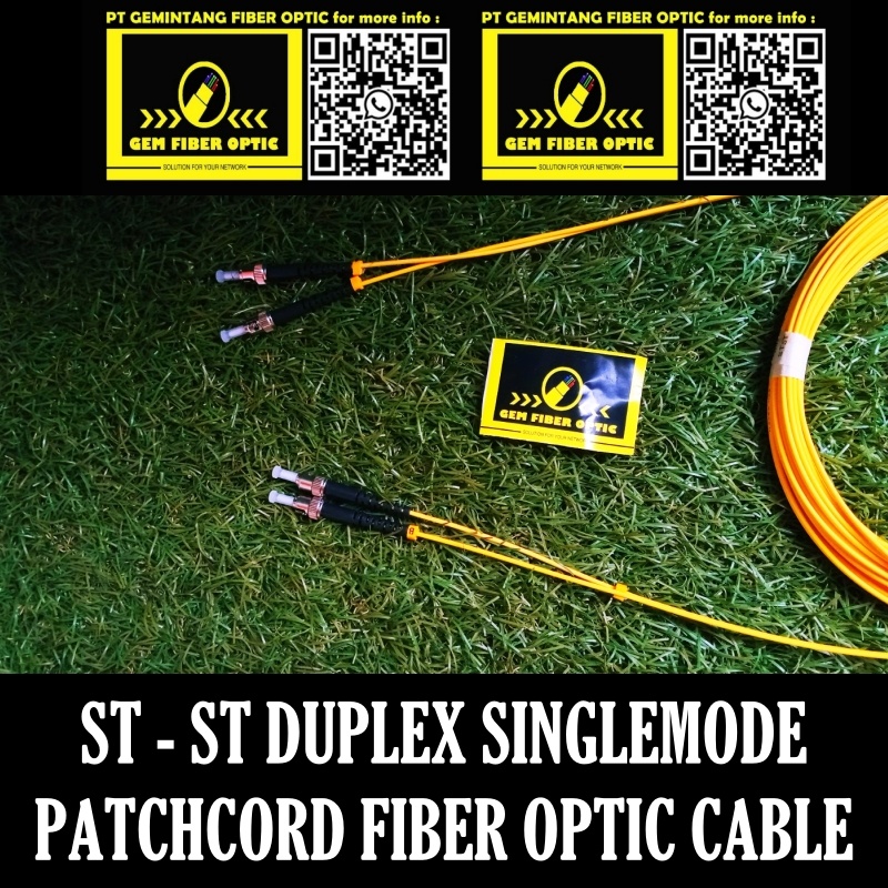 NTW 2M  6.6ft.  ST/LC Singlemode Duplex 9/125  OFNR  Optical Fiber Nonconductive Riser Fiber Optic Jumper Cable Os1   Yellow