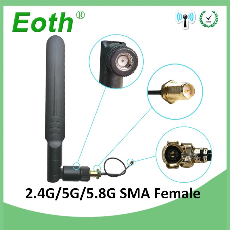 Jual Antena Router WiFi Amplifier Dual Band 2.4GHz 5GHz 8dbi RP-SMA ...