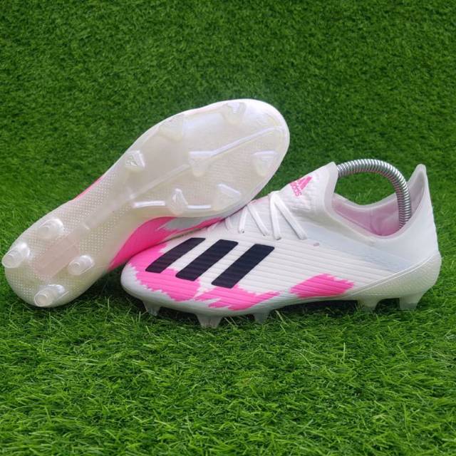 Sepatu Bola Adidas X19.1 White Pink FG