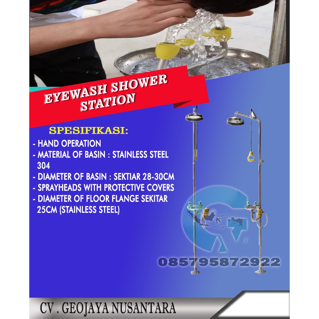 Jual Emergency Eye wash Shower / Shower Eyewash Unicare Stainless Steel