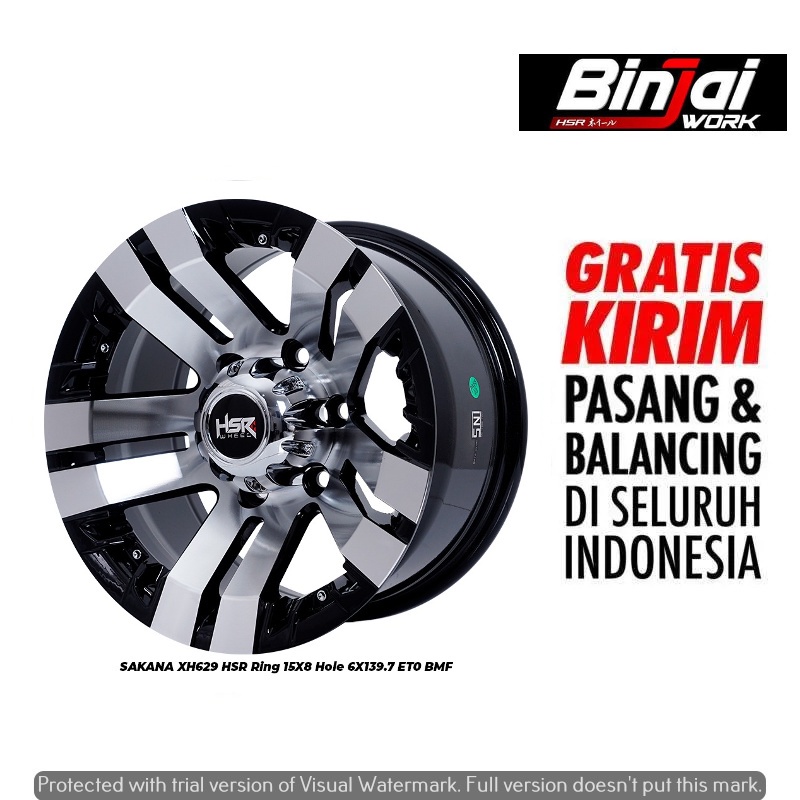 Jual Velg Mobil Original HSR Wheel r15 SAKANA Triton Hilux Bukan JF ...