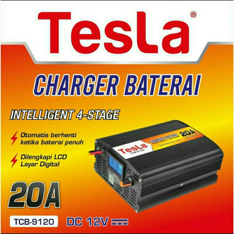Jual CHARGER BATERAI AKI TESLA 12V 20A | Shopee Indonesia