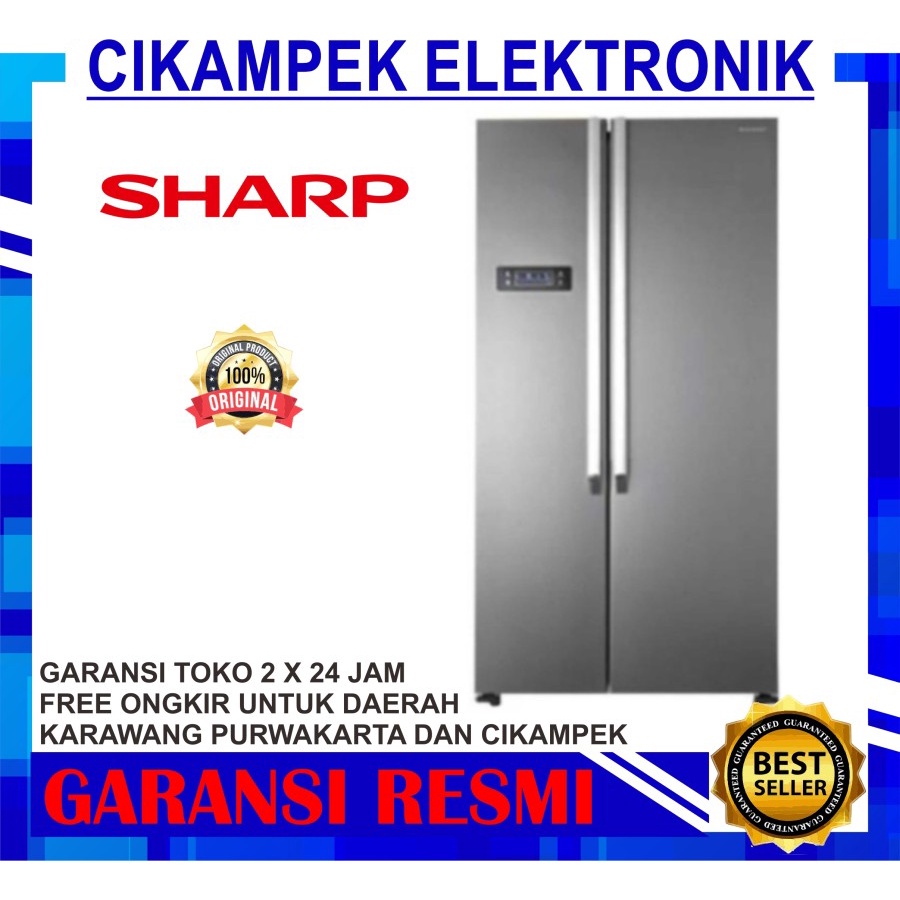 Jual Kulkas Sharp Sj Is M Sl Kulkas Pintu Side By Side Sj Is