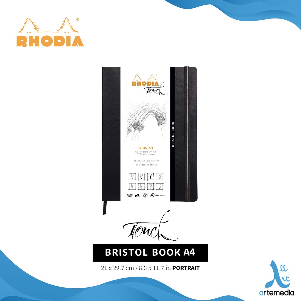 Jual Buku Sketsa Rhodia Touch A4 Bristol Book Soft Sketchbook