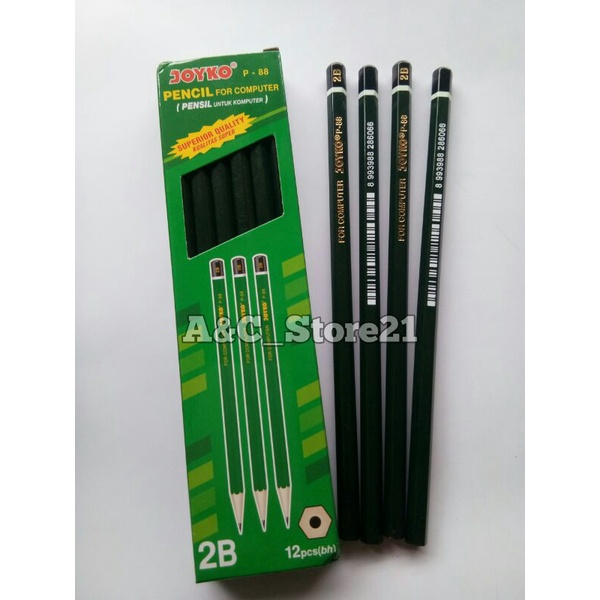 Jual Pensil 2b Joyko P 88 Hijau Satu Pack Isi 12 Pcs Shopee Indonesia