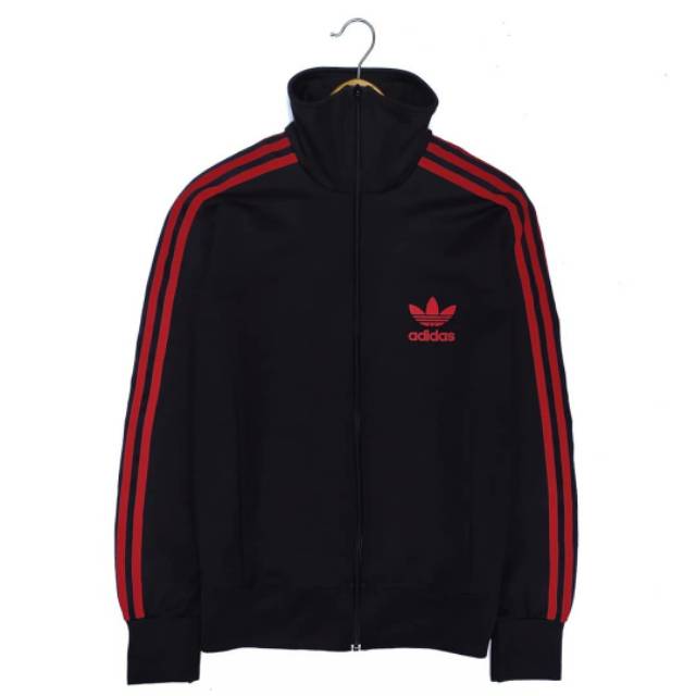 Adidas europa black on sale and red track top