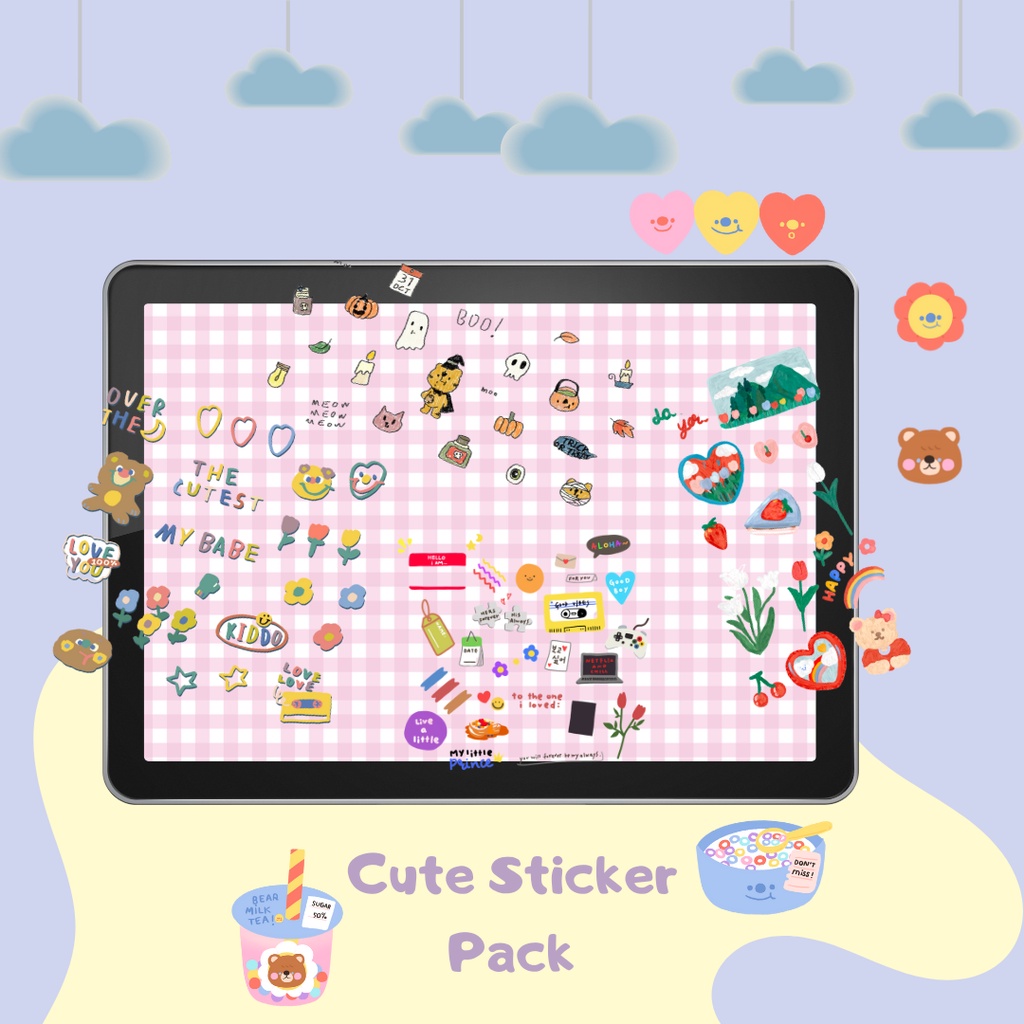 Jual Sticker Digital Cute Aesthetic Colorful for Goodnotes Notability ...