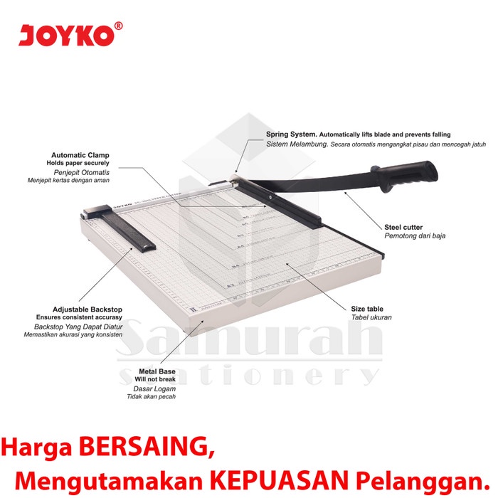 Jual Paper Cutter A3 Joyko Pc 3846 Mesin Pemotong Cutting Kertas 38x46 Cm Joyko A3 Shopee 0940