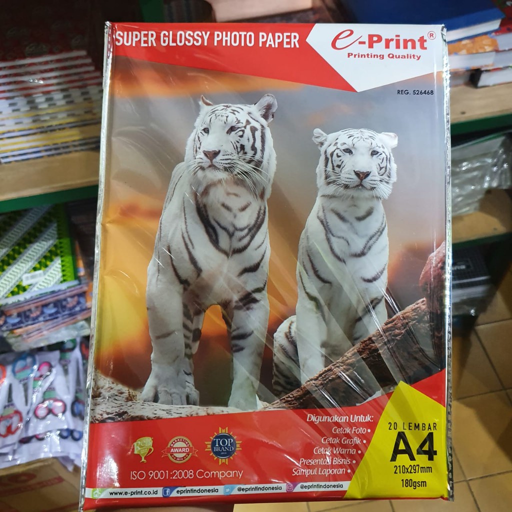 Jual KERTAS FOTO A4 180 GRAM SUPER GLOSSY PHOTO PAPER A4 180 GSM ...