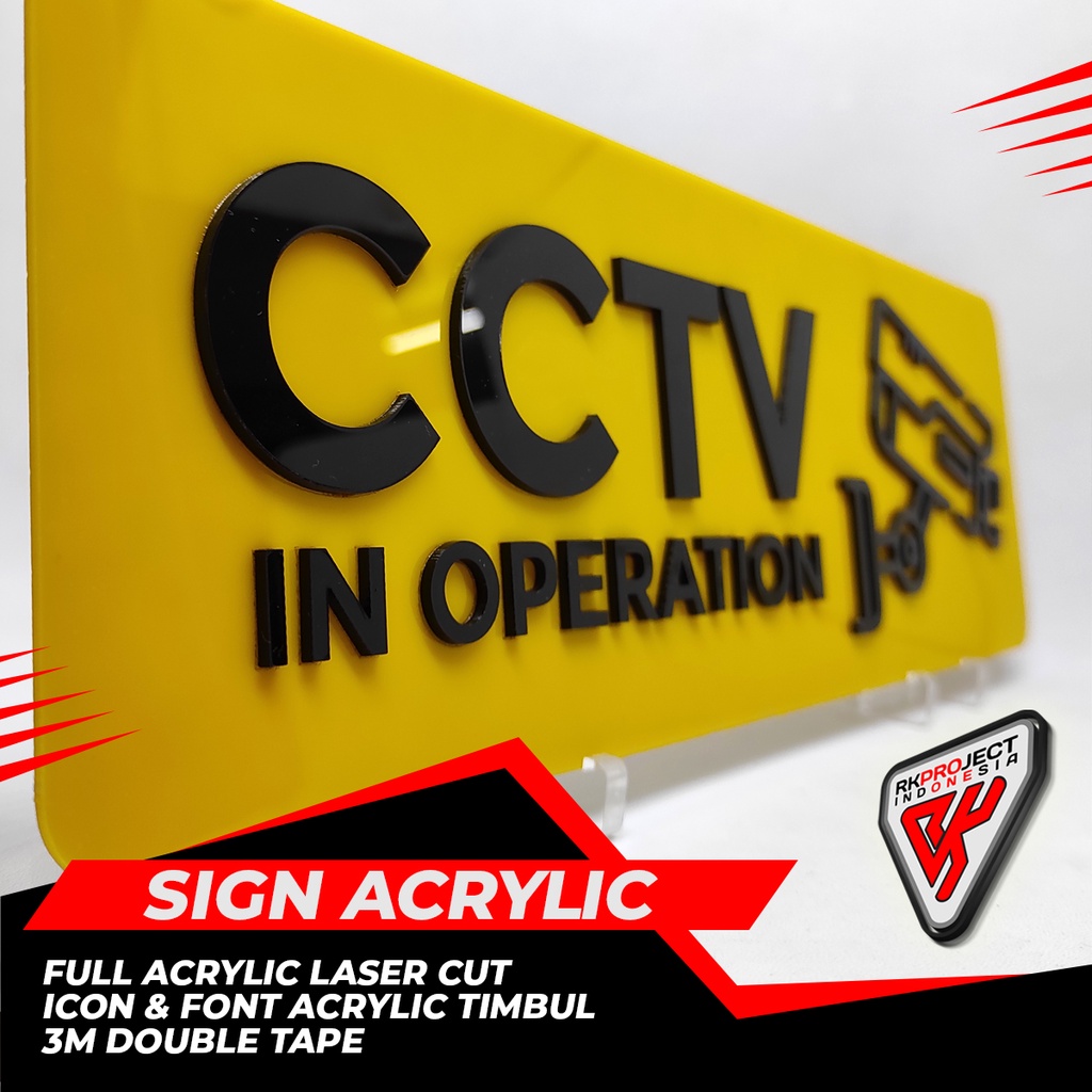Jual PAPAN INFORMASI SIGN BOARD AKRILIK ACRYLIC CCTV IN OPERATION ...