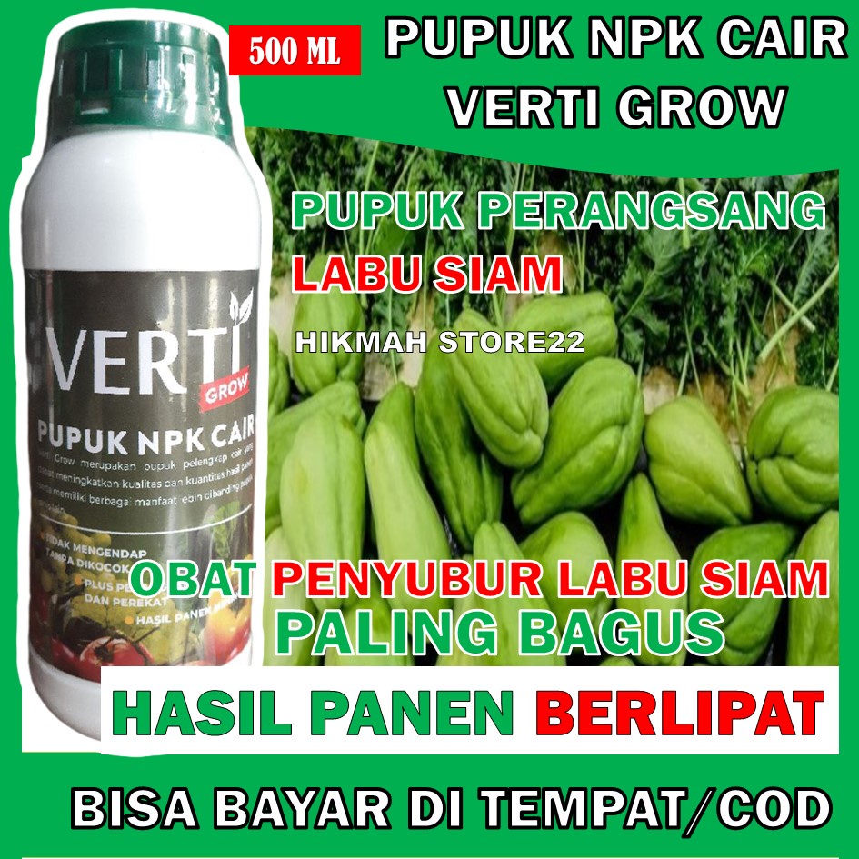 Jual Pupuk Npk Cair Verti Grow Ml Pupuk Semprot Pelebat Tanaman Labu Siam Pupuk Perangsang