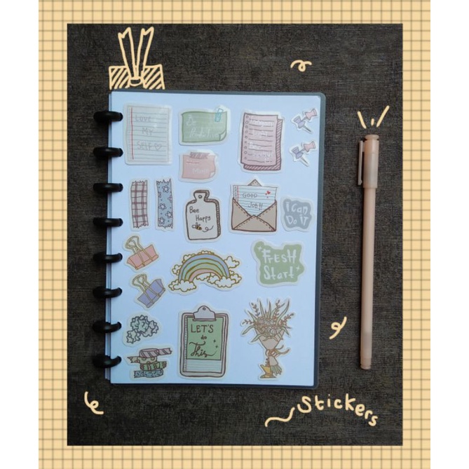 Jual stickers set diy journaling ideas, cute stickers pack | Shopee ...