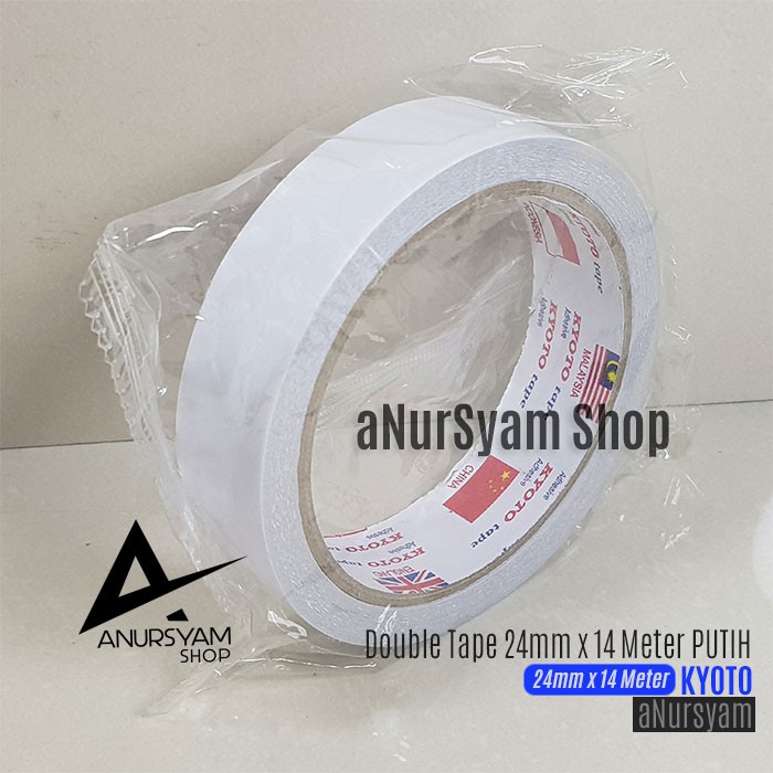 Jual Double Tape Putih Mm X Meter Kyoto Dobel Tape Mm Shopee Indonesia