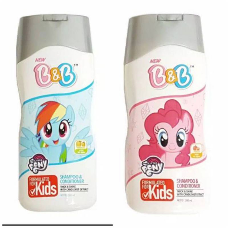 Jual B&B Kids Little Pony Abu-Abu Shampoo And Conditioner 200 Ml ...