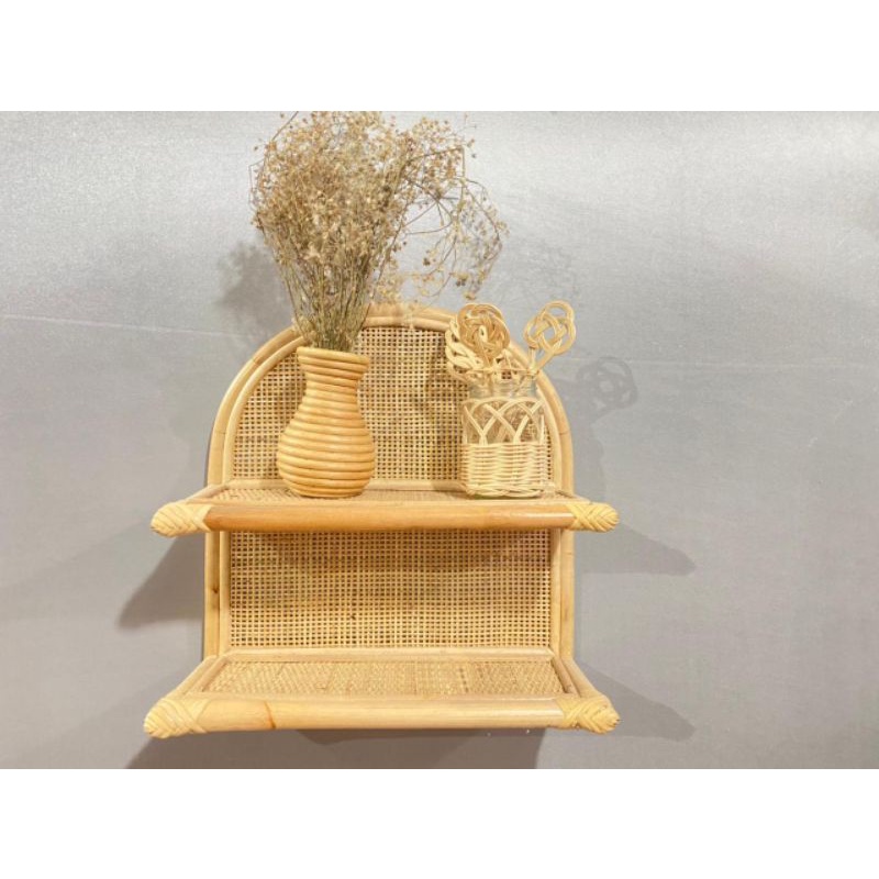 Jual rak dinding rotan wallshelf rotan webbing | Shopee Indonesia