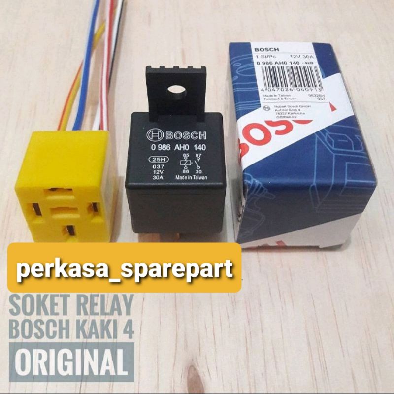 Jual Soket Kabel Relay Rellay Rilay Bosch Original Kaki 4 Anti Panas