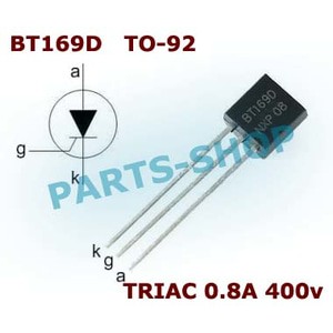 100pcs BT169D BT169 TO-92 Triacs Thyristor SCR 400V 9A 3-Pin SPT New