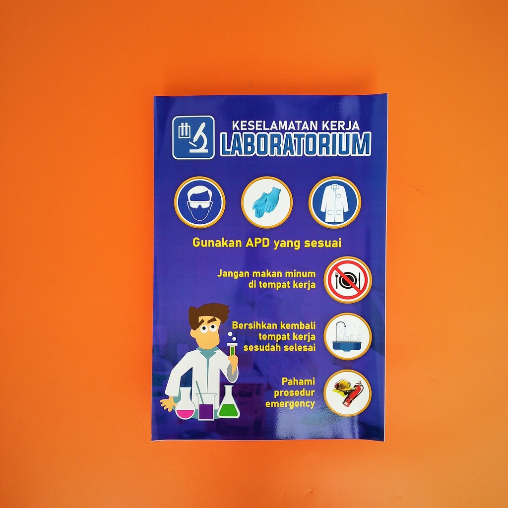 Jual Poster Edukasi Poster Keselamatan Kerja Laboratorium Poster