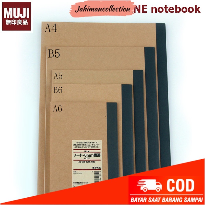 Jual BISA COD MUJI - LINE Notebook - buku catatan garis - notes - A 6 ...