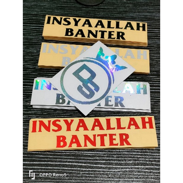Jual stiker cutting insyaallah banter | Shopee Indonesia