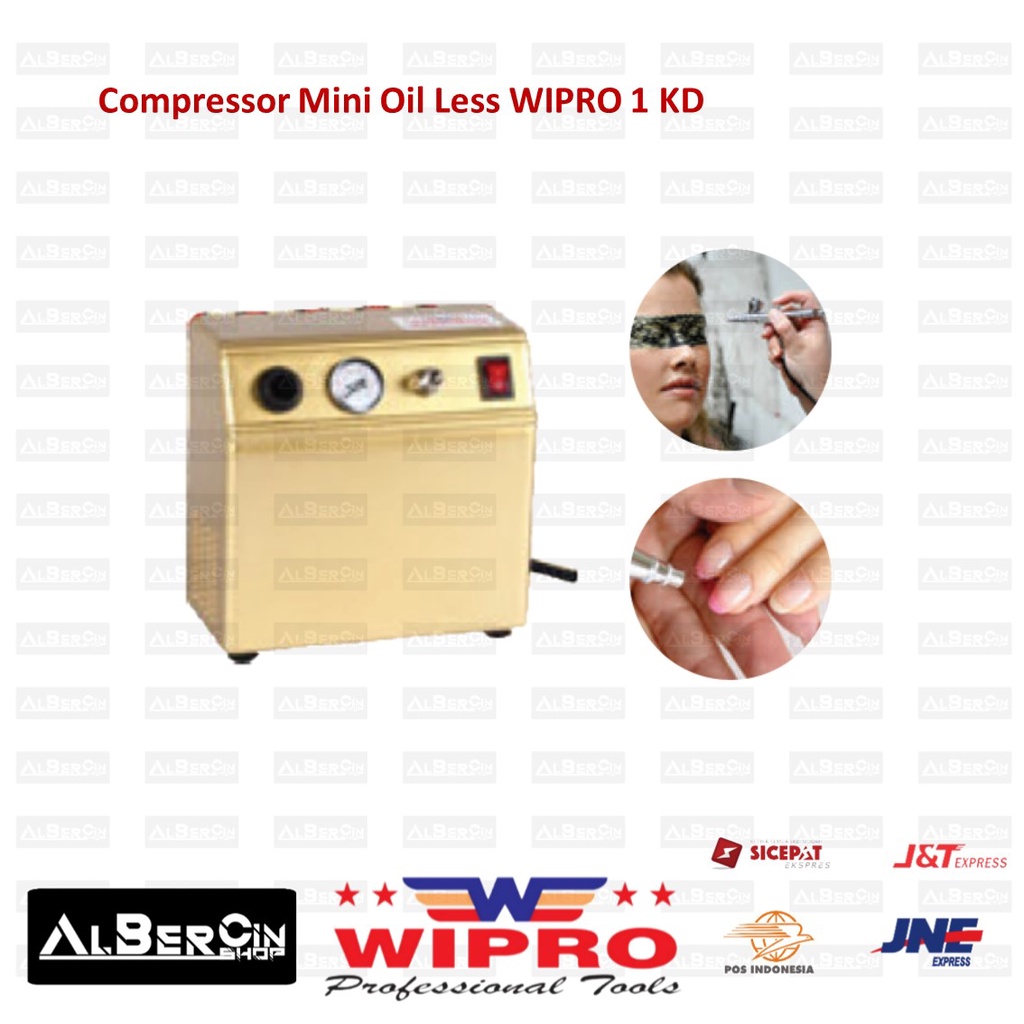 Jual Kompresor Compressor Mini Oil Less 1/8 HP WIPRO 1 KD 1KD | Shopee ...