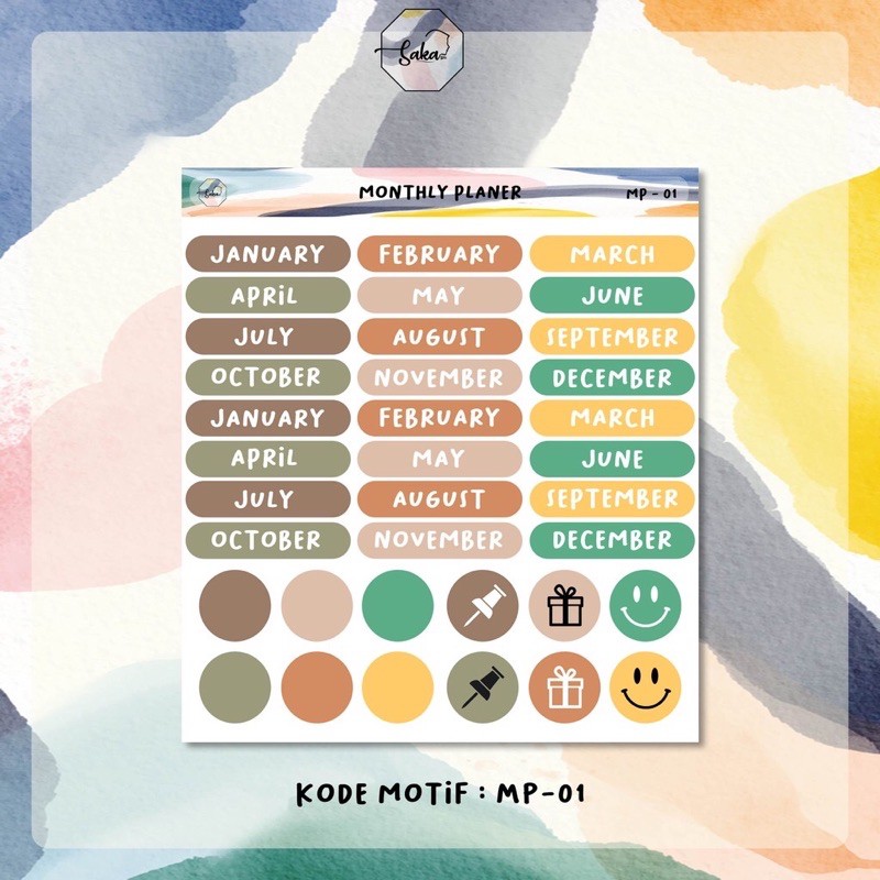 Jual Sticker Alphabet Numeric Stiker Tulisan Huruf Minggu Bulan Dot ...