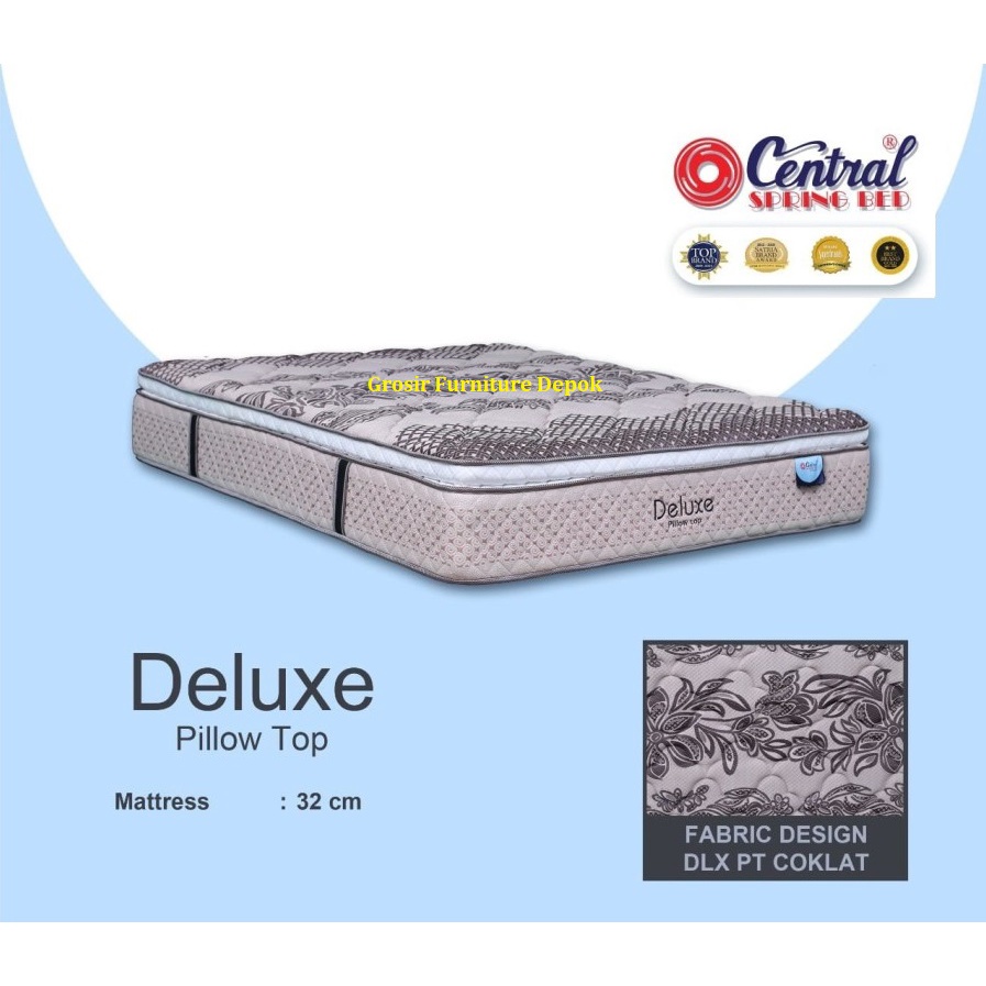 Jual Springbed Central Deluxe Pillow Top Mattress Only (Free Bantal