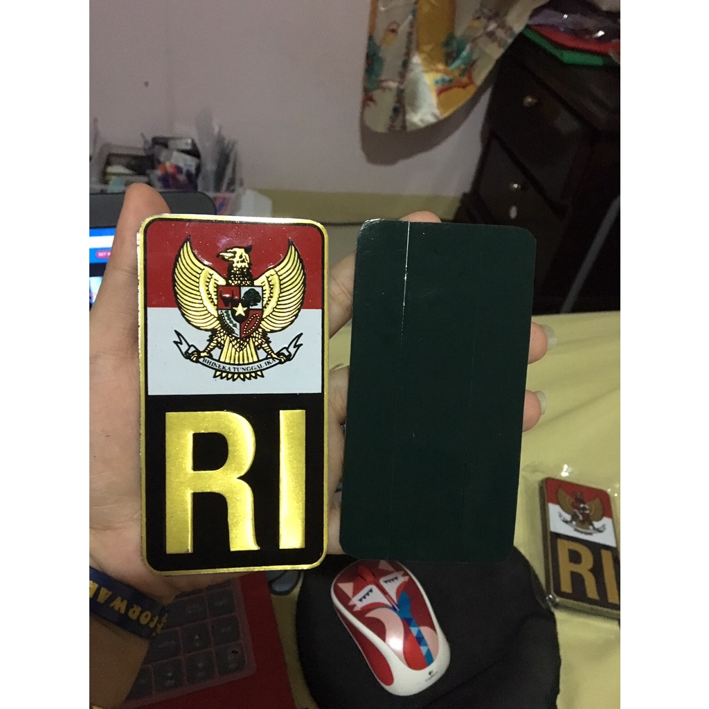 Jual Sticker Plat RI (Hitam) (B) - Stiker Indonesia - Sticker Plat ...