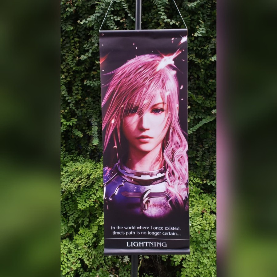Jual Poster Dinding Tatepost Tapestry Anime Custom Lightning Final