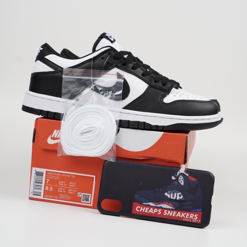 Jual Sepatu Nike SB Dunk Low Black White | Shopee Indonesia