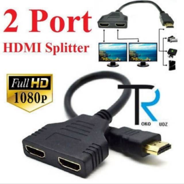 Jual Kabel Konektor Hdmi Monitor Tv Laptop Komputer Splitter Input Male To Output Female