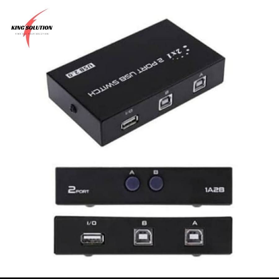 Jual USB Switch 2 Port / Manual Switch Printer 2 Port / Data Switch 2 ...