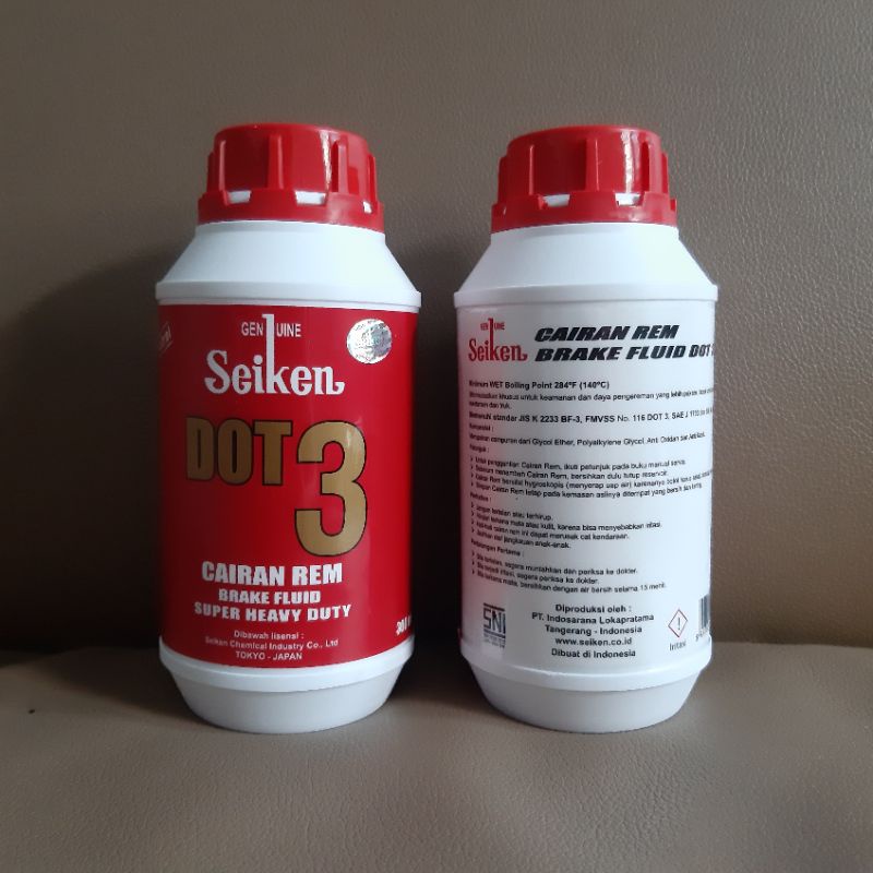 Jual Minyak Rem / Brake Fluid DOT3 Seiken Merah 300ml Shopee Indonesia