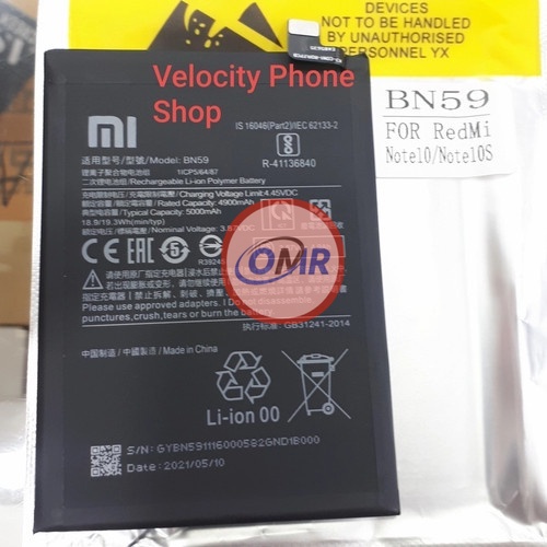 Jual Baterai Batre Battery Xiaomi Redmi Note 10 Note 10s Bn59 Original Shopee Indonesia 0985