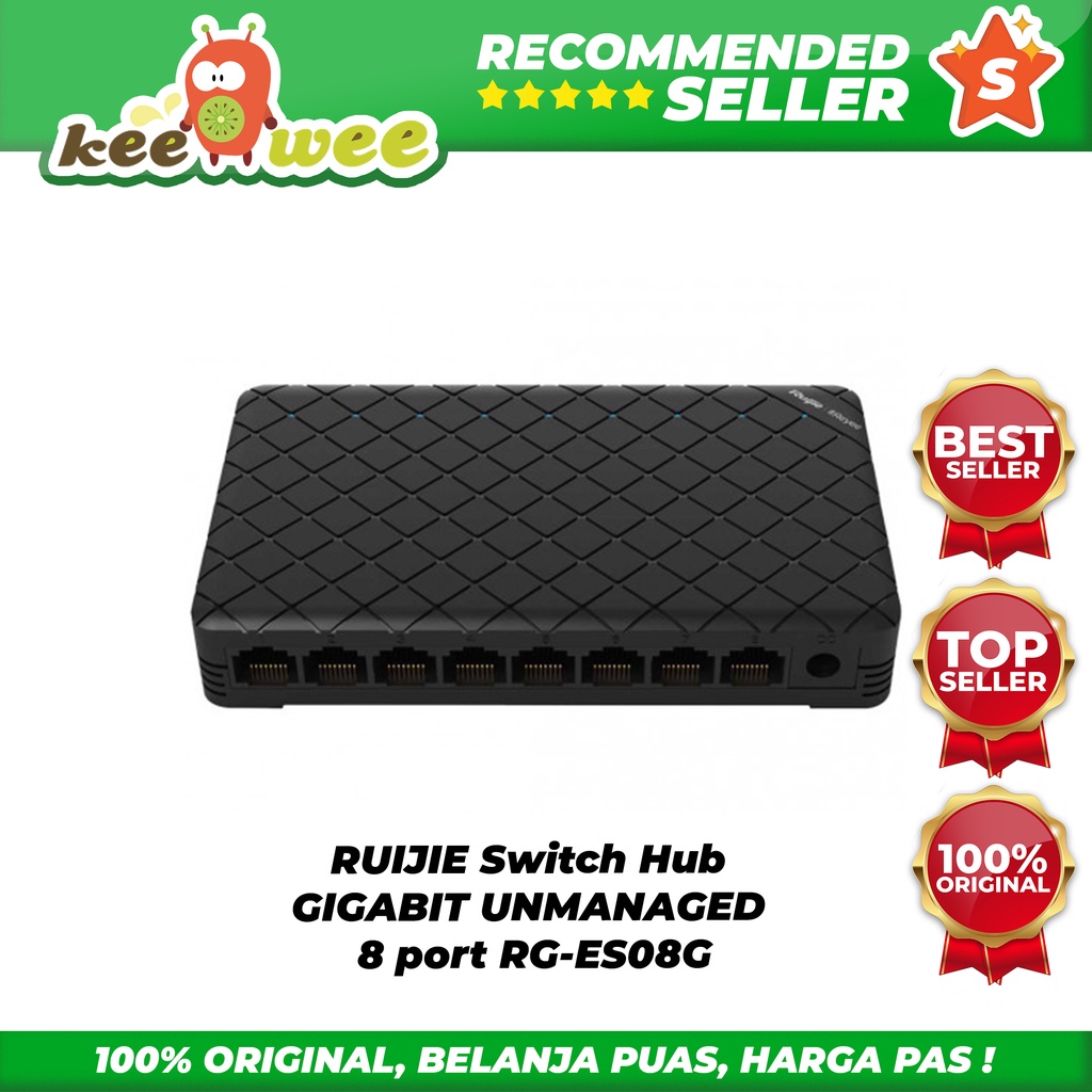 Jual RUIJIE Switch Hub GIGABIT UNMANAGED 8 port RG-ES08G | Shopee Indonesia