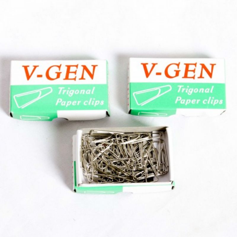 Jual PAPER CLIPS V-GEN NO.3 TRIGONAL (1PACK) | Shopee Indonesia