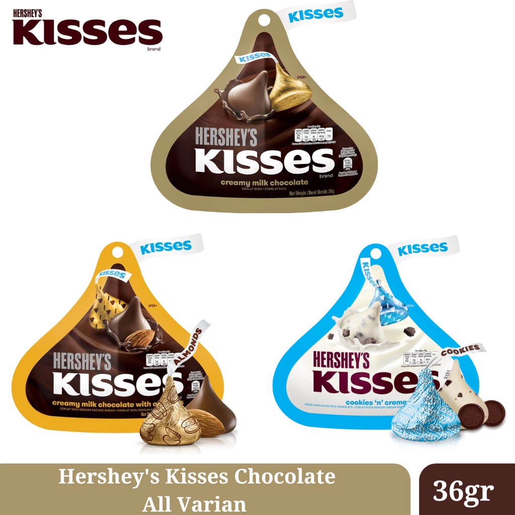 Jual Hersheys Kisses Chocolate All Varian 36gr Shopee Indonesia