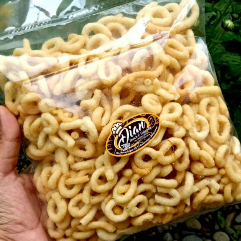 Jual klanting singkong rasa bawang lanting gurih 500 gr lanting ...