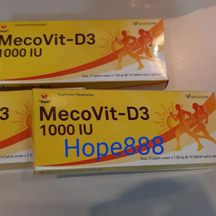 Jual D-VITAMIN- VITAMIN D3 - MECOVIT D3 - 1000 IU -VITAMIN-D. | Shopee ...